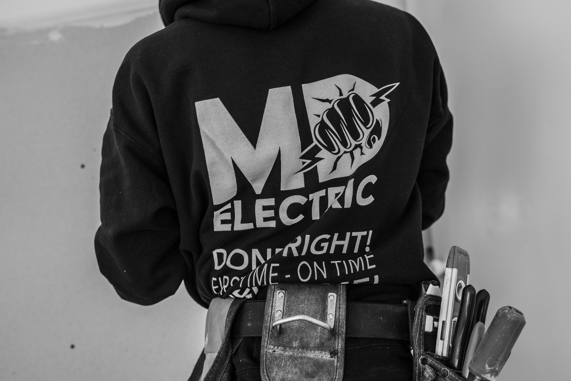 MD Electric crew member on a Central Ohio job site